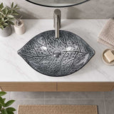 Above Counter Glass Art Basin Special Shape Bathroom Antique Vintage Wash Basin 590x370x140mm