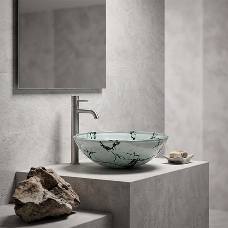 Round Glass Art Wash Basin 420x420x145mm