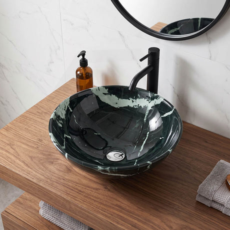 Tempered Glass Art Basin Round Above Counter 420x420x145mm
