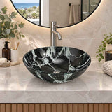 Double Layer Glass Basin Round Shape in 17mm Thickness 420x420x145mm