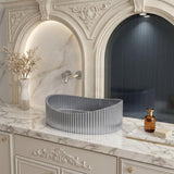 Infinity Oval Art Wash Above Counter Basin Tempered Glass 500x375x140mm - Variant Colour Available