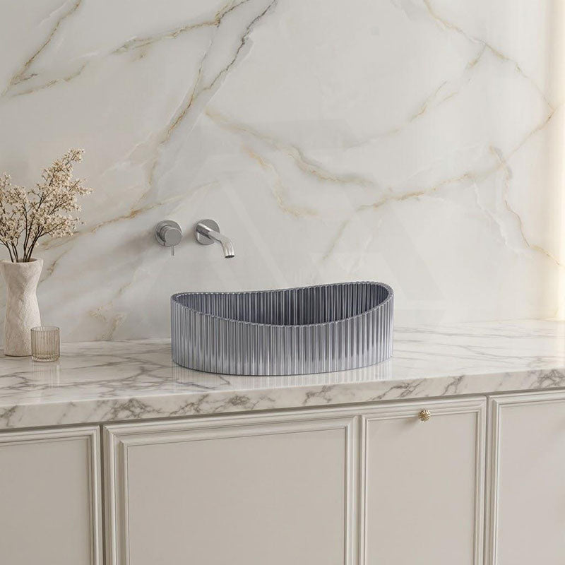Infinity Oval Art Wash Above Counter Basin Tempered Glass 500x375x140mm - Variant Colour Available