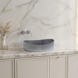 Infinity Oval Art Wash Above Counter Basin Tempered Glass 500x375x140mm - Variant Colour Available