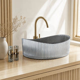Infinity Oval Art Wash Above Counter Basin Tempered Glass 500x375x140mm - Variant Colour Available