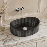 Infinity Oval Art Wash Above Counter Basin Tempered Glass 500x375x140mm - Variant Colour Available