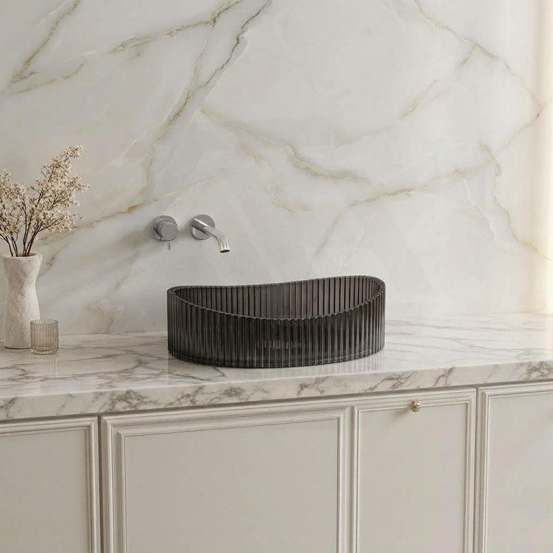 Infinity Oval Art Wash Above Counter Basin Tempered Glass 500x375x140mm - Variant Colour Available