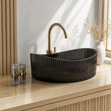Infinity Oval Art Wash Above Counter Basin Tempered Glass 500x375x140mm - Variant Colour Available