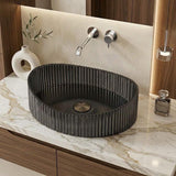 Infinity Oval Art Wash Above Counter Basin Tempered Glass 500x375x140mm - Variant Colour Available