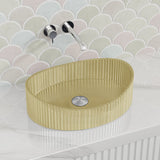 500x375x140mm Infinity Oval Art Wash Above Counter Basin Tempered Glass Variant Colour Available