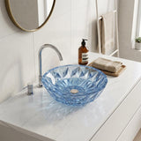 Infinity Round Tempered Glass Above Counter Basin 400x400x140mm- Variant Colour