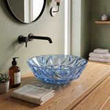 Infinity Round Tempered Glass Above Counter Basin 400x400x140mm- Variant Colour