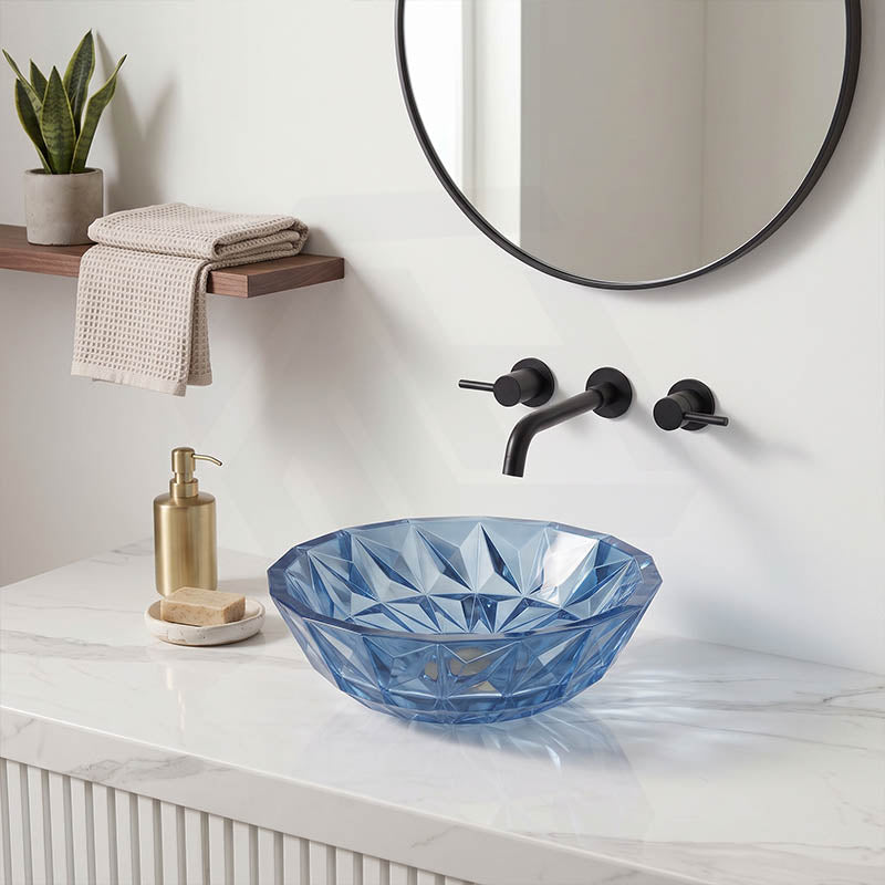 Infinity Round Tempered Glass Above Counter Basin 400x400x140mm- Variant Colour