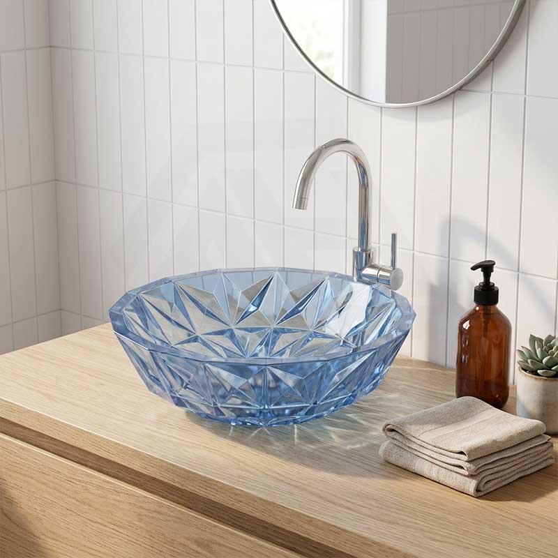 Infinity Round Tempered Glass Above Counter Basin 400x400x140mm- Variant Colour