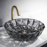 400x400x140mm Bathroom Round Above Counter Tempered Glass Basin Colour Available