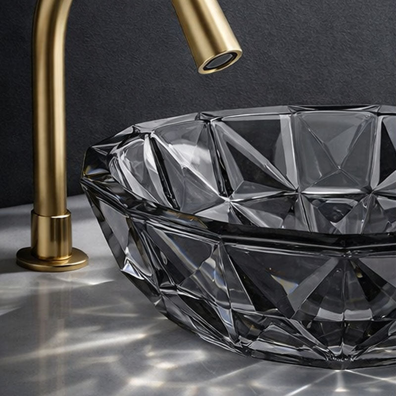 400x400x140mm Bathroom Round Above Counter Tempered Glass Basin Colour Available