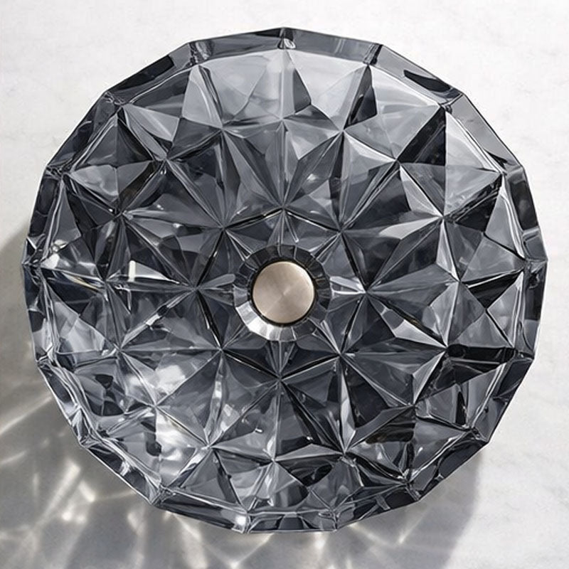 400x400x140mm Bathroom Round Above Counter Tempered Glass Basin Colour Available