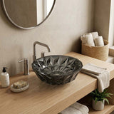 Infinity Round Tempered Glass Above Counter Basin 400x400x140mm- Variant Colour
