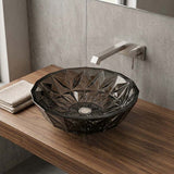 Infinity Round Tempered Glass Above Counter Basin 400x400x140mm- Variant Colour