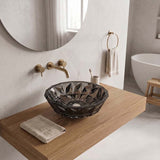 Infinity Round Tempered Glass Above Counter Basin 400x400x140mm- Variant Colour