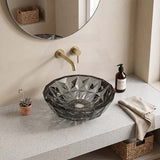 Infinity Round Tempered Glass Above Counter Basin 400x400x140mm- Variant Colour