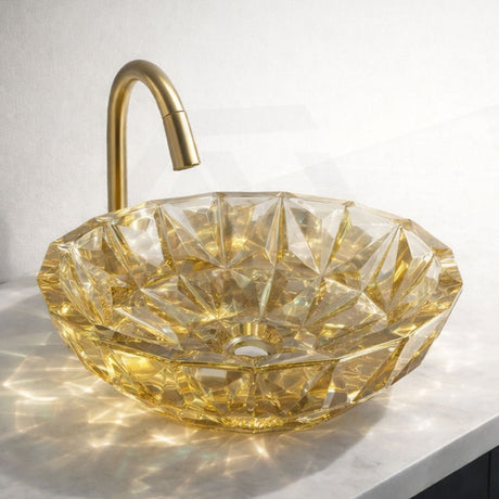 400x400x140mm Bathroom Round Above Counter Tempered Glass Basin Colour Available