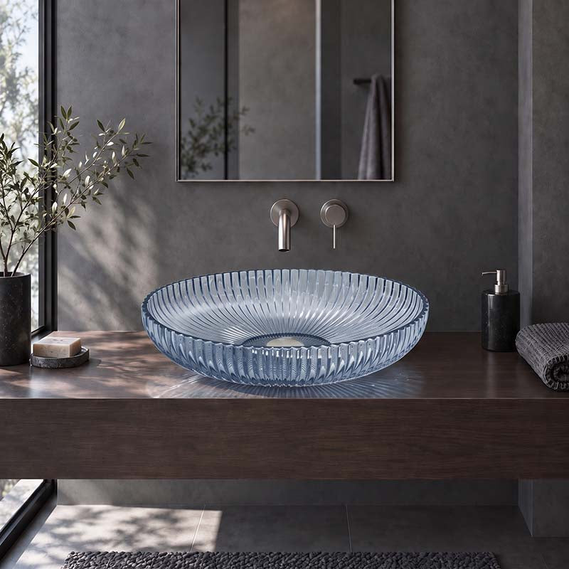 Oval Above Counter Art Wash Basin Tempered Glass 510x350x150mm - Colours Available