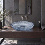 Oval Above Counter Art Wash Basin Tempered Glass 510x350x150mm - Colours Available