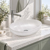 Oval Above Counter Art Wash Basin Tempered Glass 510x350x150mm - Colours Available