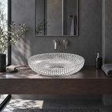 Oval Above Counter Art Wash Basin Tempered Glass 510x350x150mm - Colours Available