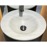 Infinity Freya 440mm Round Walnut Oak Freestanding Plywood Vanity With Single Door