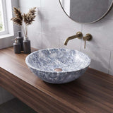 Above Counter Basin Bathroom Round Stone Wash Basin 420x420x140mm - Marble Surface