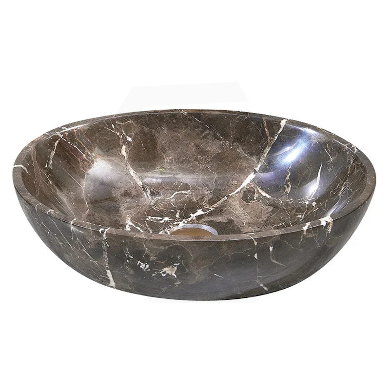 Oval Above Counter Stone Basin Antique Vintage Bathroom Wash Basin 510x380x150mm - Marble Surface
