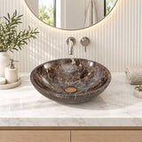 Above Counter Basin Round Bathroom Stone Antique Vintage Wash Basin 420x420x140mm - Marble Surface