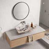 Infinity Special Shape Purple Onyx Surface Vintage Stone Above Counter Basin NO Overflow 550x380x140mm - Multi Colour