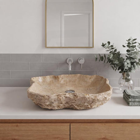 Above Counter Stone Basin Special Shape Bathroom Wash Basin Vintage Antique 500x380x150mm - Marble Surface