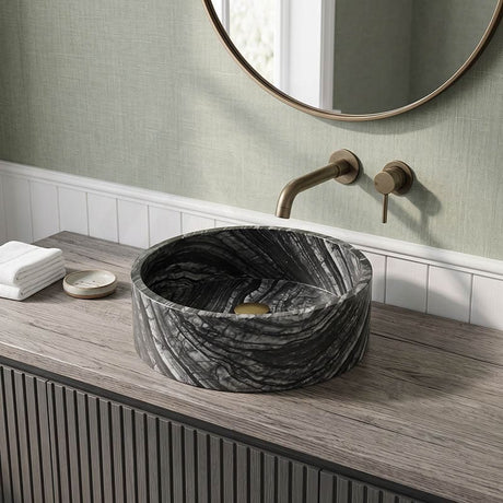Above Counter Nature Stone Round Basin 420x420x140mm - Marble Surface