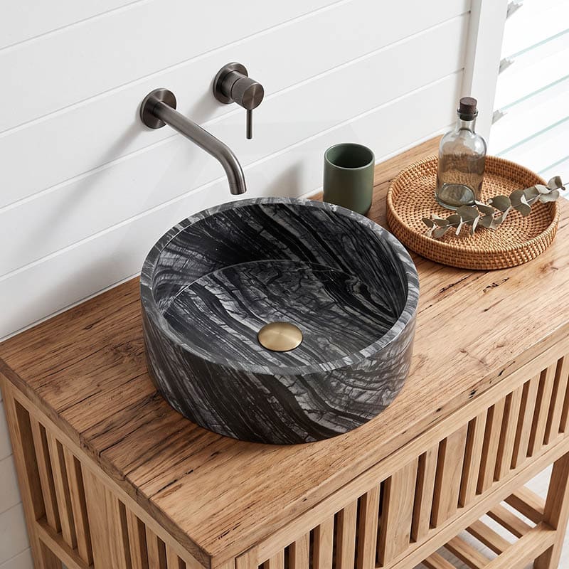 Above Counter Nature Stone Round Basin 420x420x140mm - Marble Surface