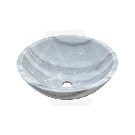 420x420x140mm Round Nature Stone Marble Finish Above Counter Basin