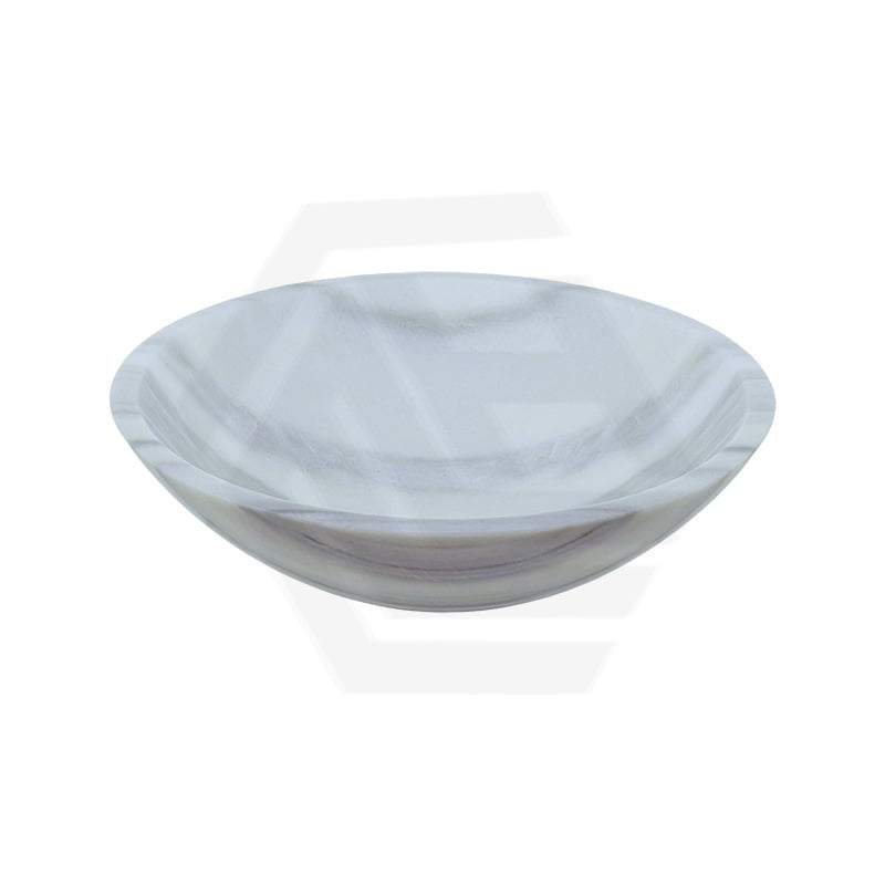 420x420x140mm Round Nature Stone Marble Finish Above Counter Basin
