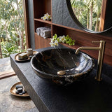 Onyx Marble Stone Above Counter Basin 420x420x140mm - Black