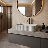 Rectangle Above Counter Basin 600x400x150mm - Marble Matt Surface