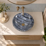 Round Stone Above Counter Basin 420x420x140mm - Marble Finish