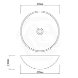 420x420x140mm Marble Finish Round Stone Basin Above Counter