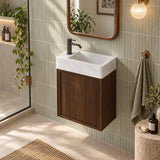 Infinity Rectangle Solid Surface Above Counter Basin with 1 Tap Hole 460x255x120mm - Matt White