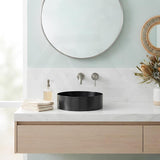 Handmade Round Stainless Steel Above Counter Basin 380x380x110mm - M#1(Gunmetal Grey)