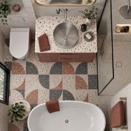 Infinity Handmade Round Stainless Steel Above Counter Basin NO Overflow 380x380x110mm - Brushed Nickel