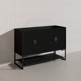 1200mm Kingo Freestanding Plywood Vanity Linear Surface Single/Double Bowls Cabinet ONLY for Bathroom Matt White/Black