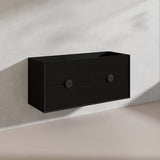 1200mm Kingo Wall Hung Plywood Vanity Matt White/Black Linear Surface Finish Single/Double Bowls Cabinet ONLY for Bathroom