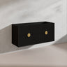 1200mm Kingo Wall Hung Plywood Vanity Matt White/Black Linear Surface Finish Single/Double Bowls Cabinet ONLY for Bathroom