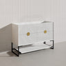 1200mm Kingo Freestanding Plywood Vanity Linear Surface Single/Double Bowls Cabinet ONLY for Bathroom Matt White/Black